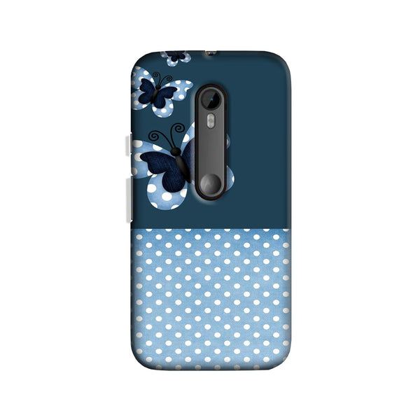 White dots Butterfly Case for Moto G3