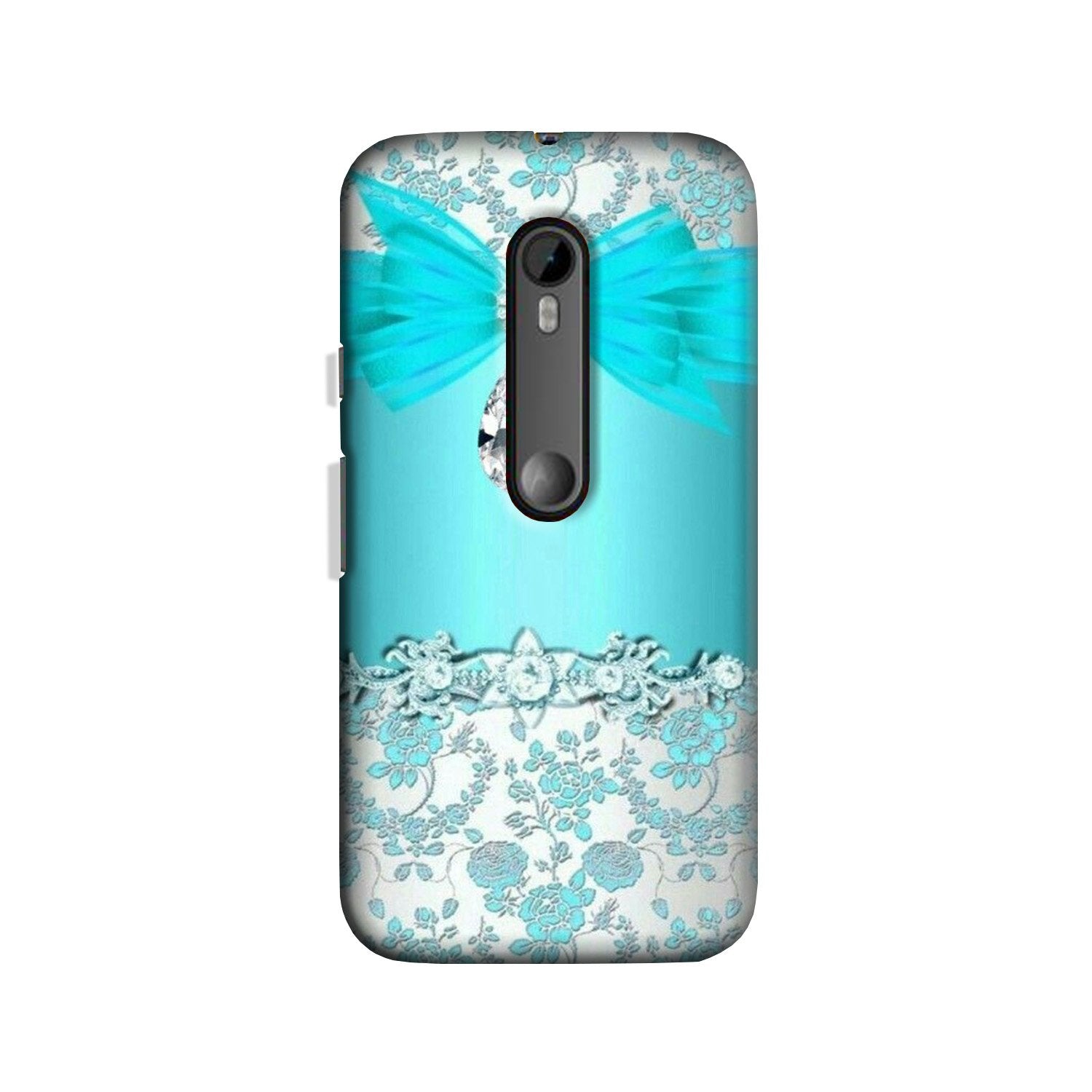 Shinny Blue Background Case for Moto X Play