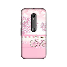 Pink Flowers Cycle Case for Moto X Style  (Design - 102)