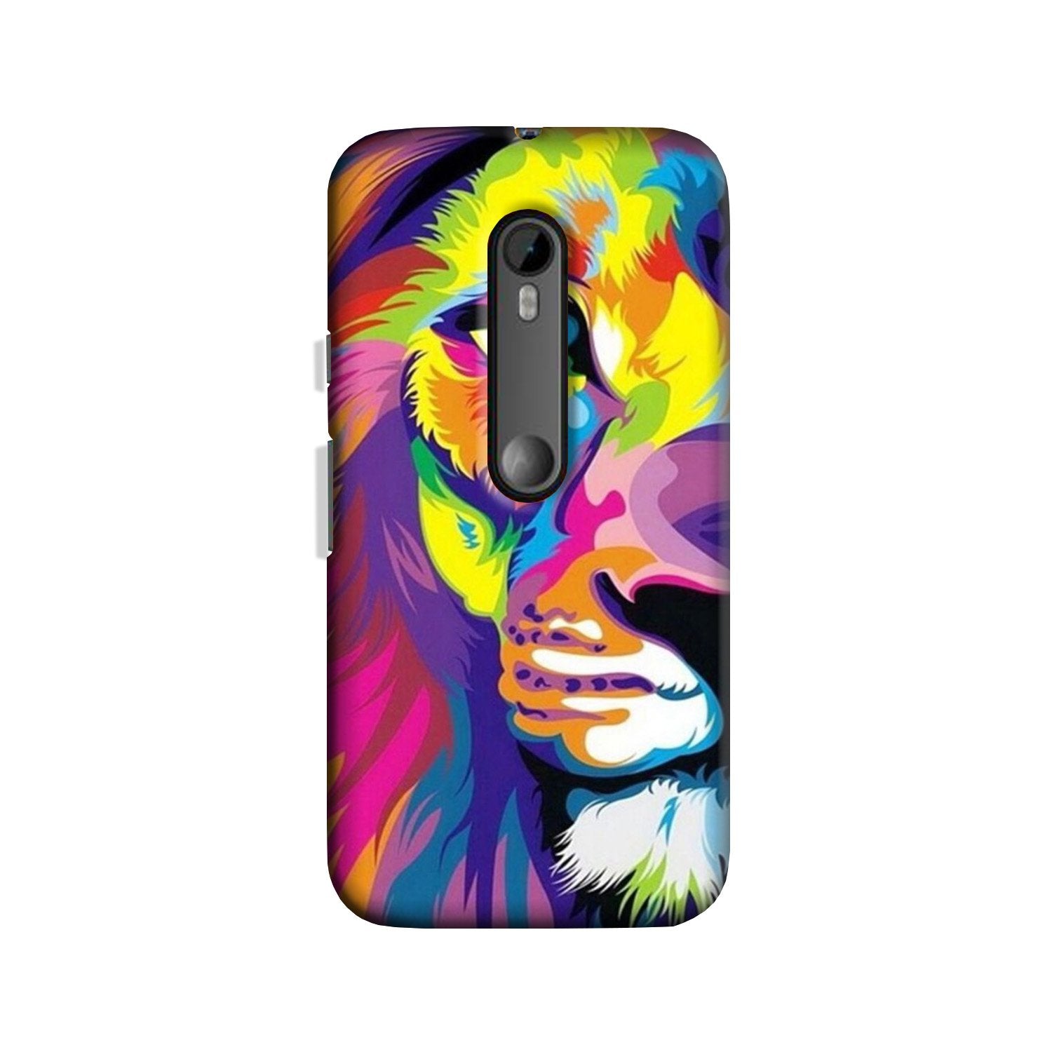 Colorful Lion Case for Moto X Play  (Design - 110)