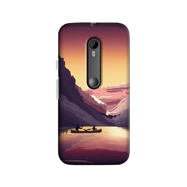 Mountains Boat Case for Moto G3 (Design - 181)