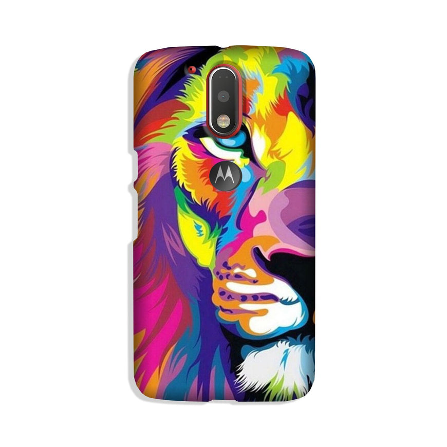 Colorful Lion Case for Moto G4 Plus  (Design - 110)