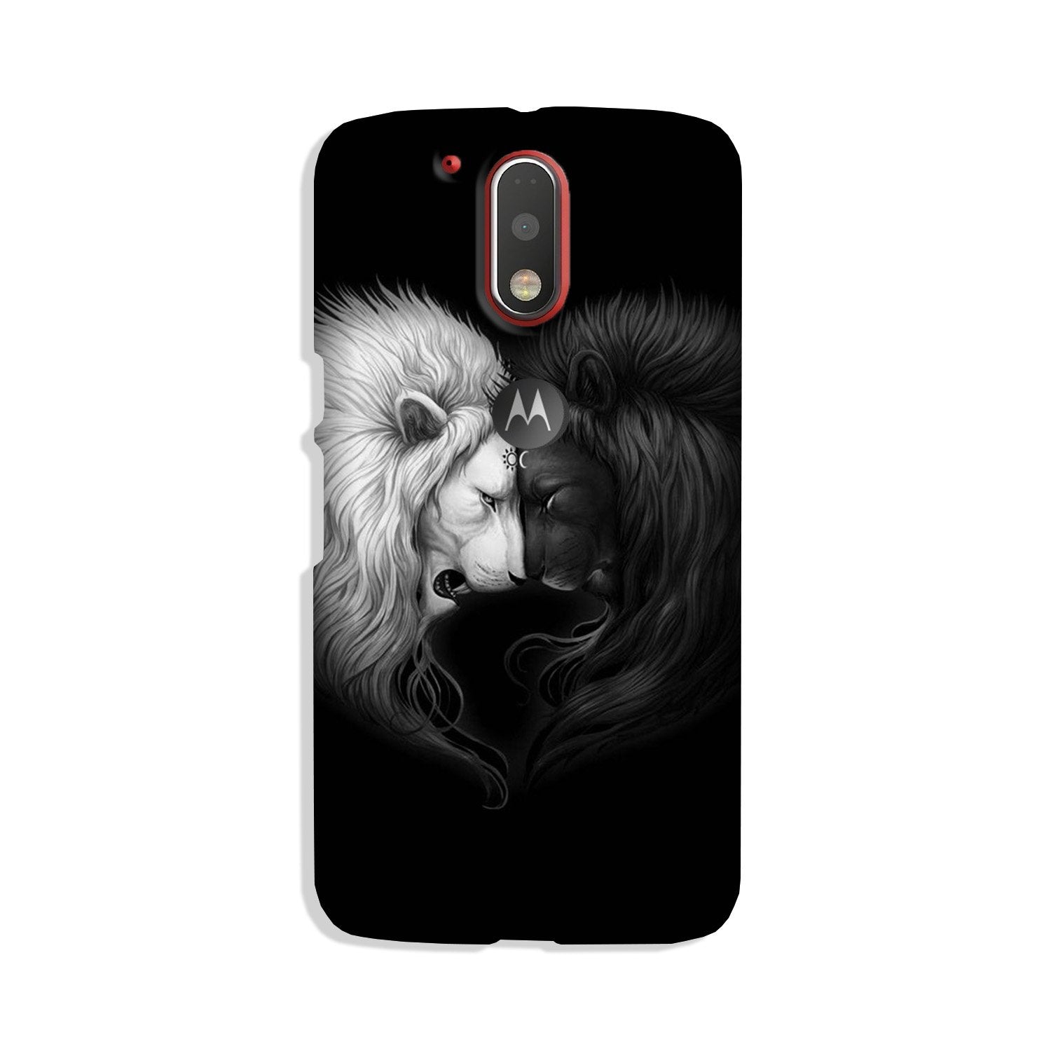 Dark White Lion Case for Moto G4 Plus  (Design - 140)