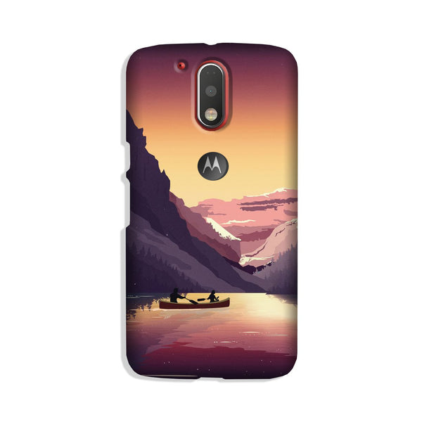 Mountains Boat Case for Moto G4 Plus (Design - 181)