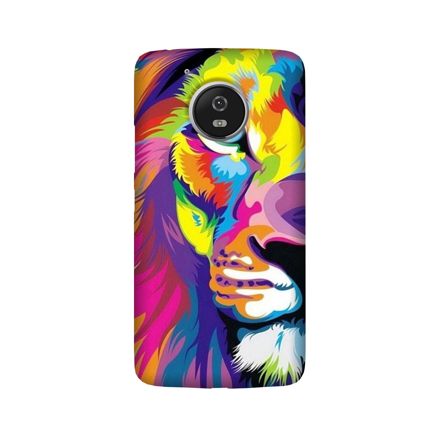 Colorful Lion Case for Moto G5  (Design - 110)