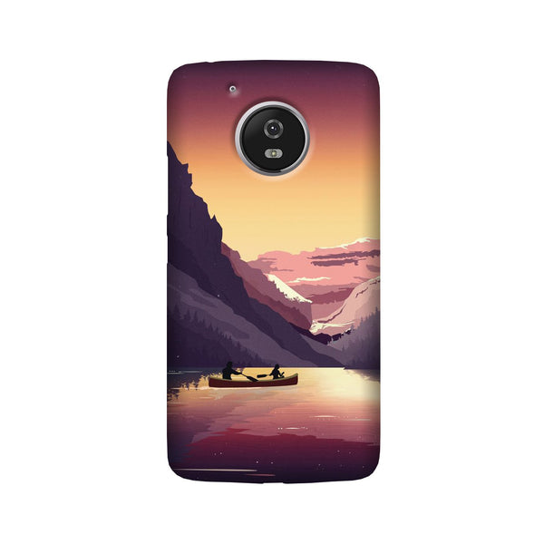Mountains Boat Case for Moto G5 (Design - 181)
