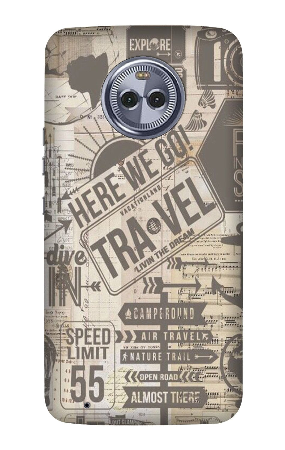 Travel Case for Moto G6 Play  (Design - 104)