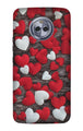 Red White Hearts Case for Moto G6  (Design - 105)