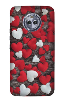 Red White Hearts Case for Moto G6  (Design - 105)