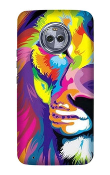 Colorful Lion Case for Moto X4  (Design - 110)