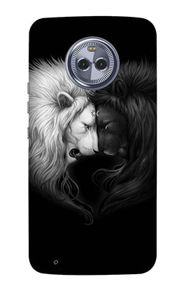 Dark White Lion Case for Moto G6  (Design - 140)