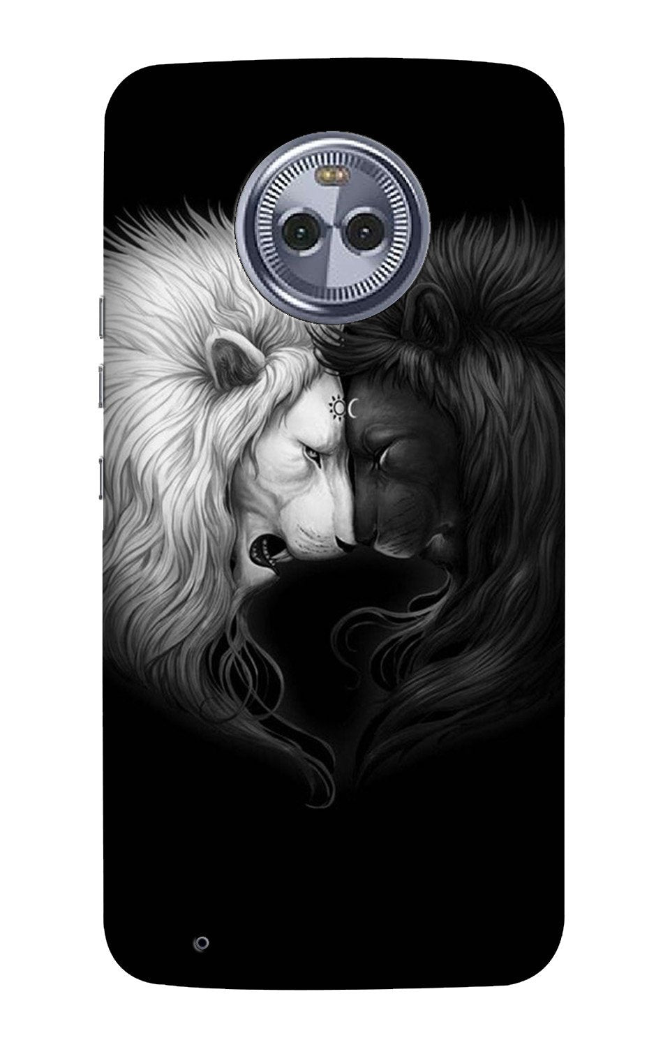 Dark White Lion Case for Moto X4(Design - 140)