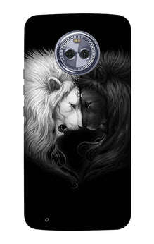Dark White Lion Case for Moto G6 Play  (Design - 140)
