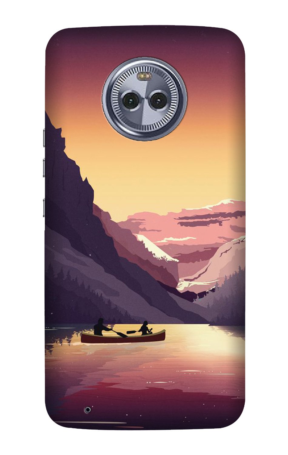 Mountains Boat Case for Moto G6 Play (Design - 181)