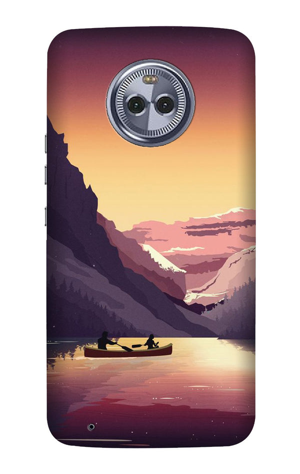 Mountains Boat Case for Moto X4 (Design - 181)