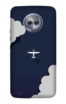 Clouds Plane Case for Moto G6 Plus (Design - 196)