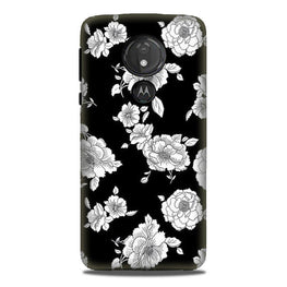 White flowers Black Background Case for G7power