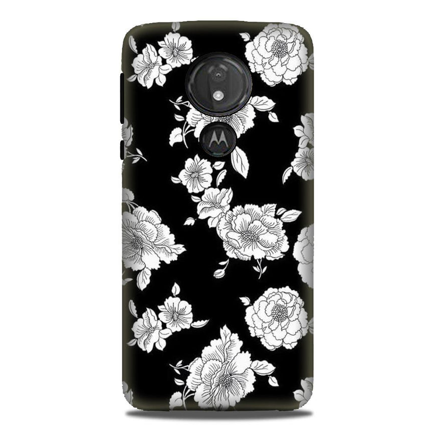 White flowers Black Background Case for G7power