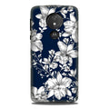 White flowers Blue Background Case for G7power