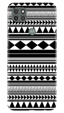 Black white Pattern Mobile Back Case for Moto G9 Power (Design - 5)