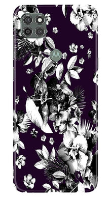white flowers Mobile Back Case for Moto G9 Power (Design - 7)