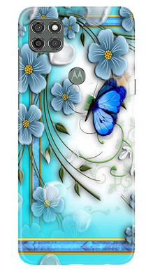 Blue Butterfly Mobile Back Case for Moto G9 Power (Design - 21)