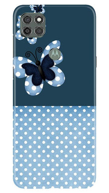 White dots Butterfly Mobile Back Case for Moto G9 Power (Design - 31)