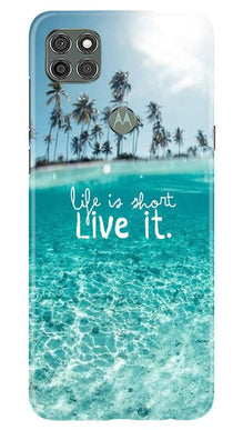Life is short live it Mobile Back Case for Moto G9 Power (Design - 45)