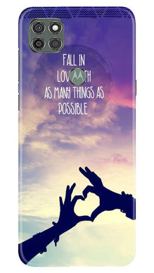 Fall in love Mobile Back Case for Moto G9 Power (Design - 50)