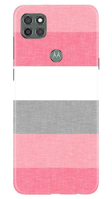 Pink white pattern Mobile Back Case for Moto G9 Power (Design - 55)