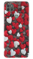 Red White Hearts Case for Moto G9 Power  (Design - 105)