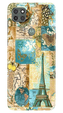 Travel Eiffel Tower Mobile Back Case for Moto G9 Power (Design - 206)