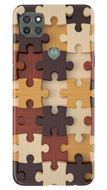 Puzzle Pattern Mobile Back Case for Moto G9 Power (Design - 217)
