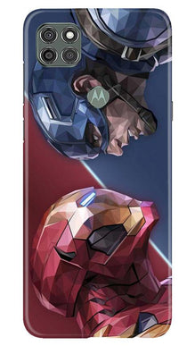 Ironman Captain America Mobile Back Case for Moto G9 Power (Design - 245)