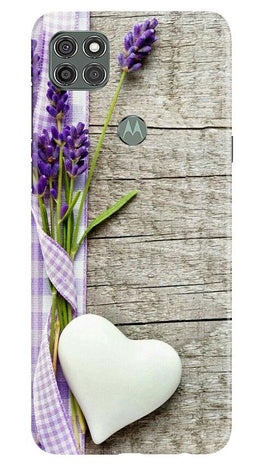 White Heart Case for Moto G9 Power (Design No. 298)