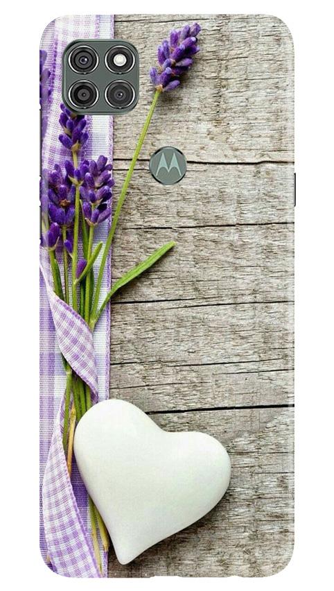 White Heart Case for Moto G9 Power (Design No. 298)