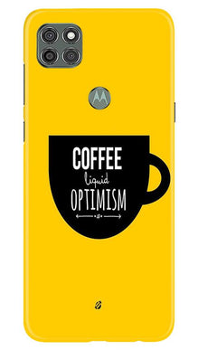 Coffee Optimism Mobile Back Case for Moto G9 Power (Design - 353)