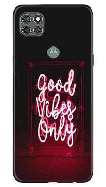 Good Vibes Only Mobile Back Case for Moto G9 Power (Design - 354)