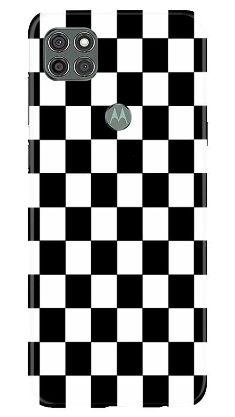 Black White Boxes Mobile Back Case for Moto G9 Power (Design - 372)