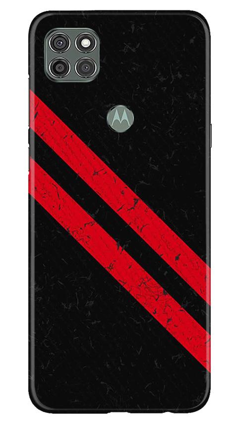 Black Red Pattern Mobile Back Case for Moto G9 Power (Design - 373)