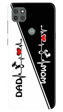 Love Mom Dad Mobile Back Case for Moto G9 Power (Design - 385)