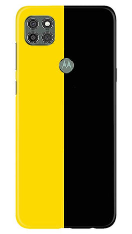 Black Yellow Pattern Mobile Back Case for Moto G9 Power (Design - 397)
