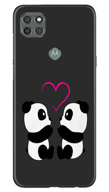 Panda Love Mobile Back Case for Moto G9 Power (Design - 398)