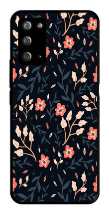 Floral Pattern Metal Mobile Case for Samsung Galaxy Note 20