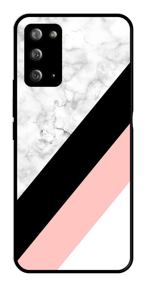 Marble Design Metal Mobile Case for Samsung Galaxy Note 20   (Design No -24)