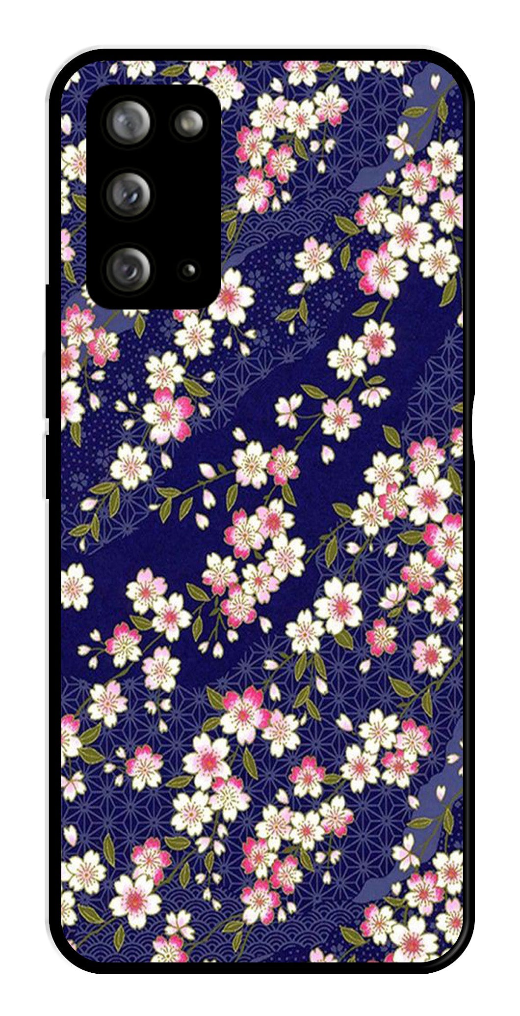 Flower Design Metal Mobile Case for Samsung Galaxy Note 20   (Design No -25)