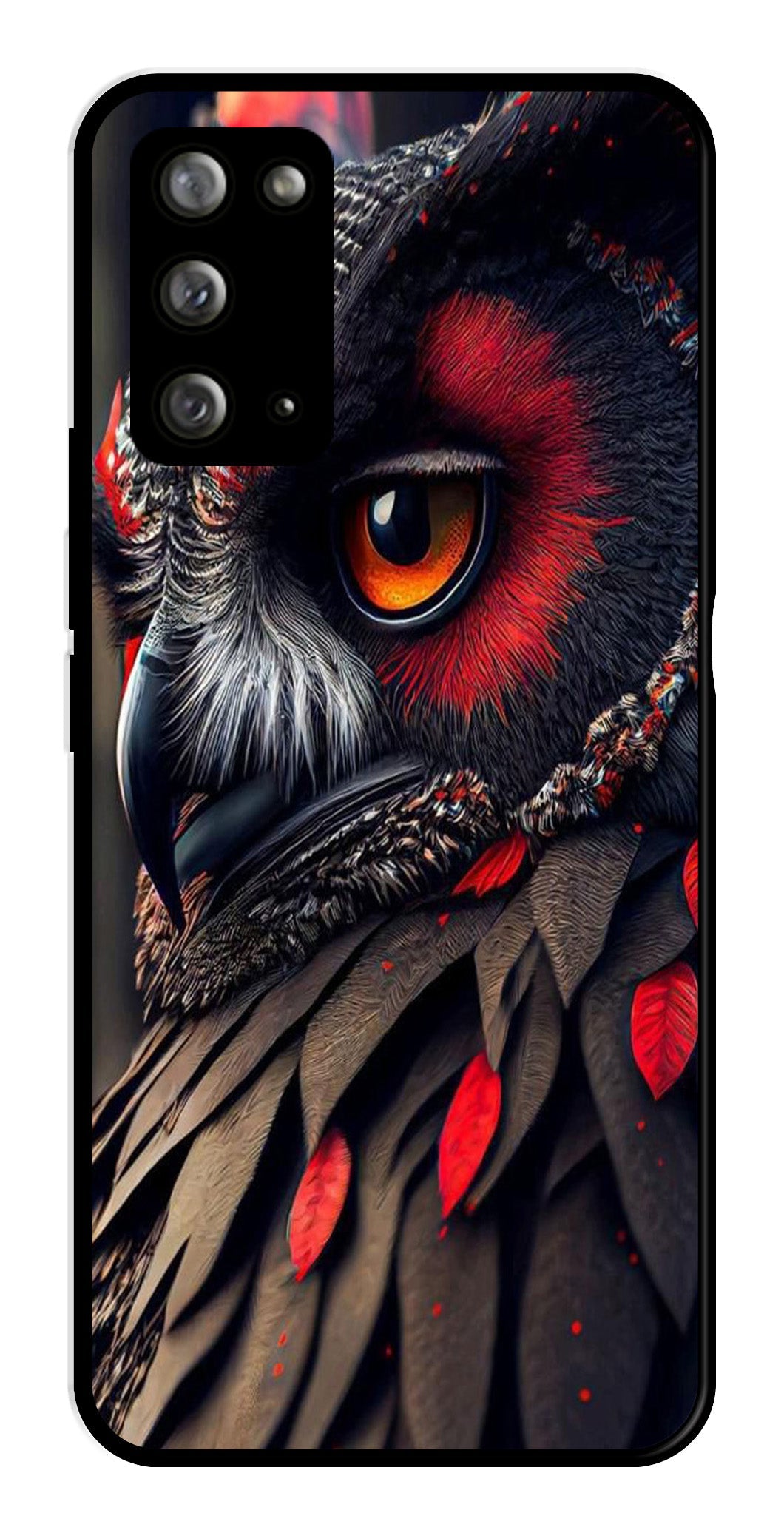 Owl Design Metal Mobile Case for Samsung Galaxy Note 20   (Design No -26)