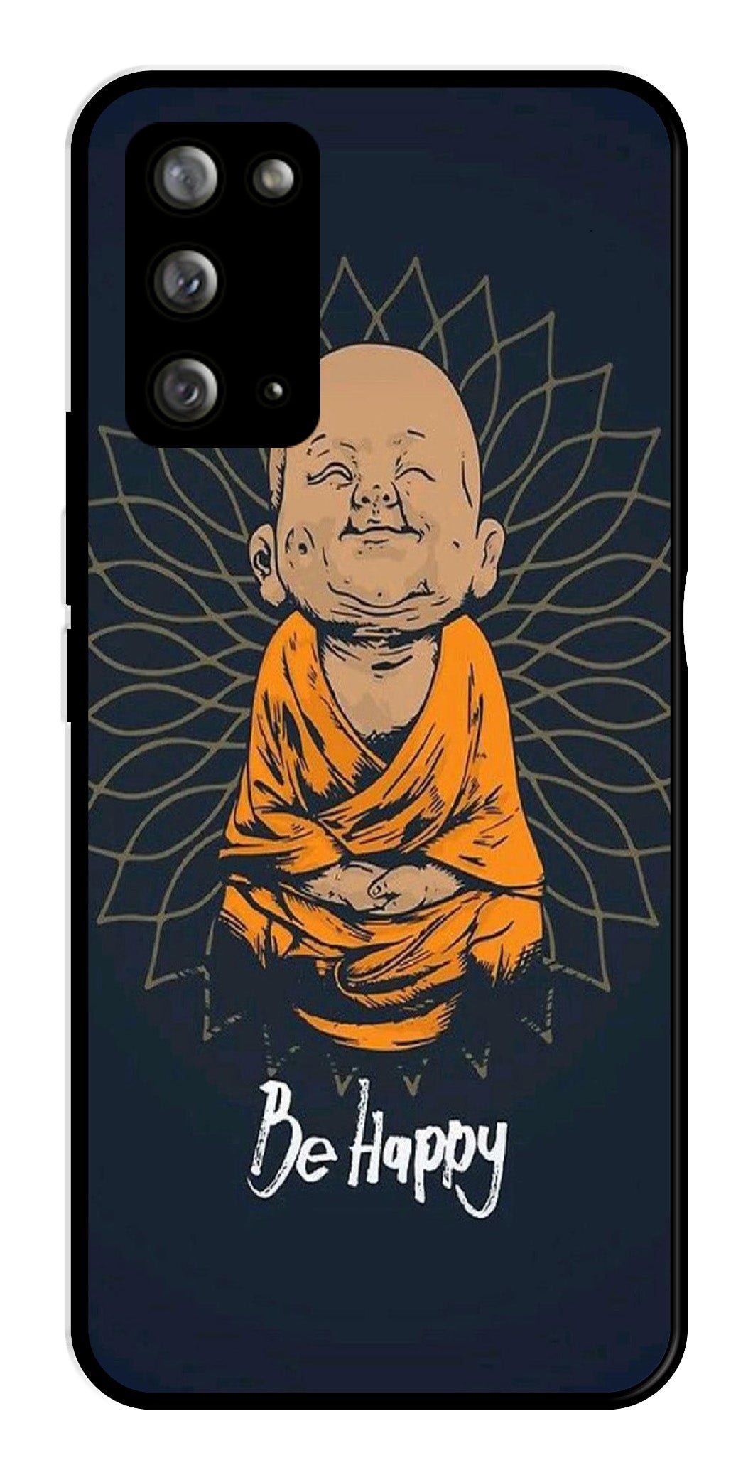 Be Happy Metal Mobile Case for Samsung Galaxy Note 20   (Design No -27)