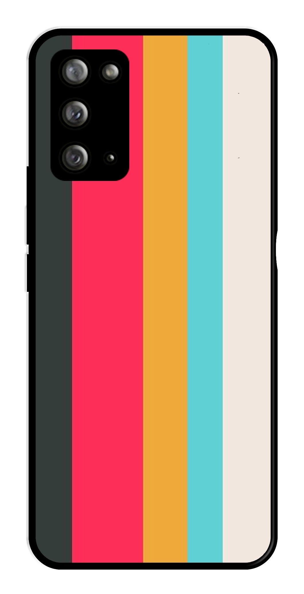 Muted Rainbow Metal Mobile Case for Samsung Galaxy Note 20   (Design No -31)