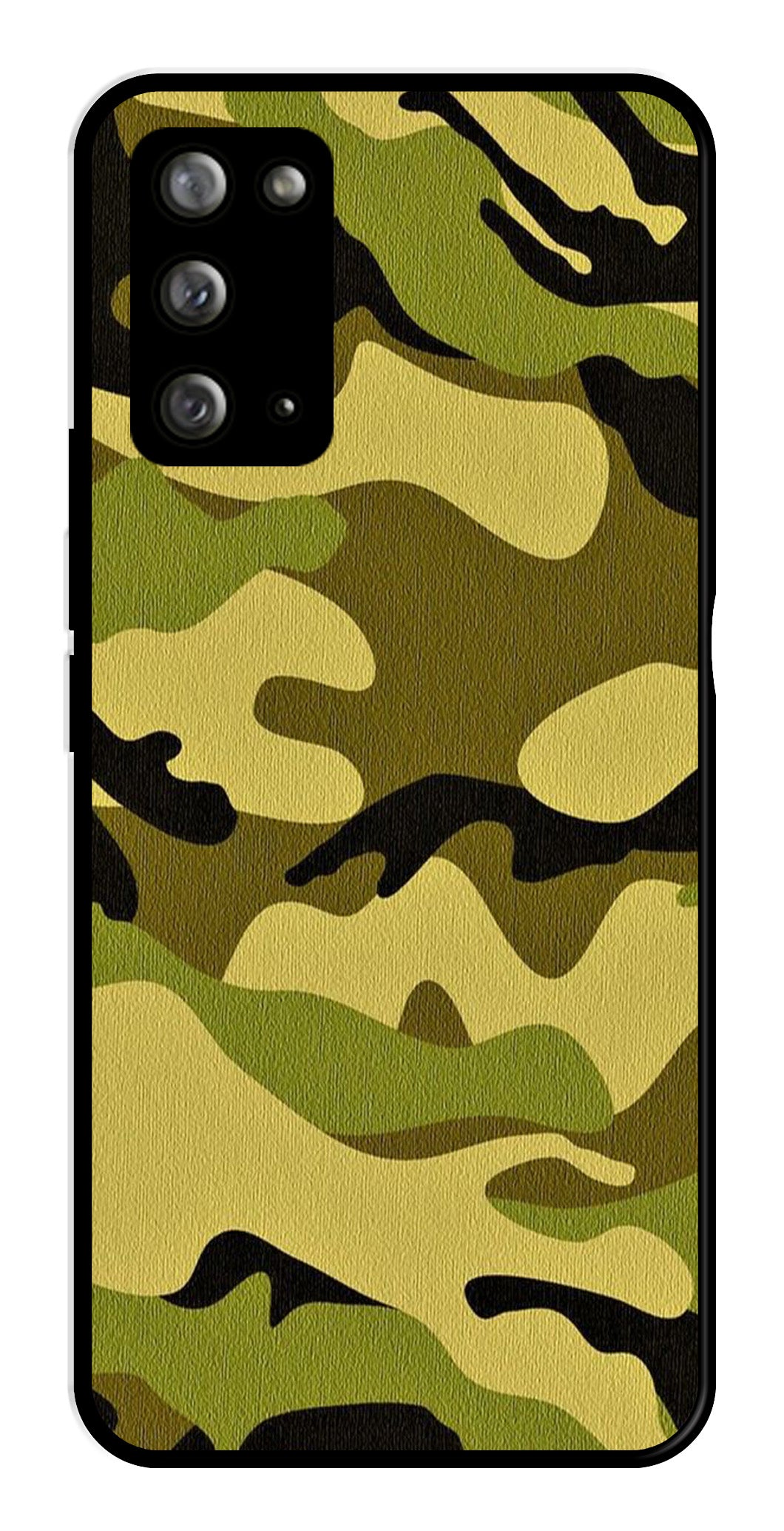 Army Pattern Metal Mobile Case for Samsung Galaxy Note 20   (Design No -35)
